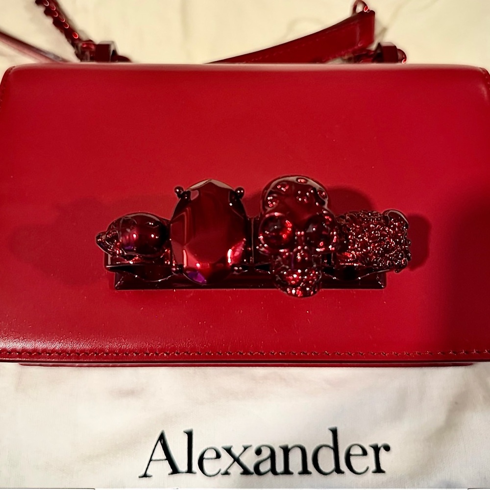 Alexander McQueen Crimson Skull Clutch - Picture 6 of 6